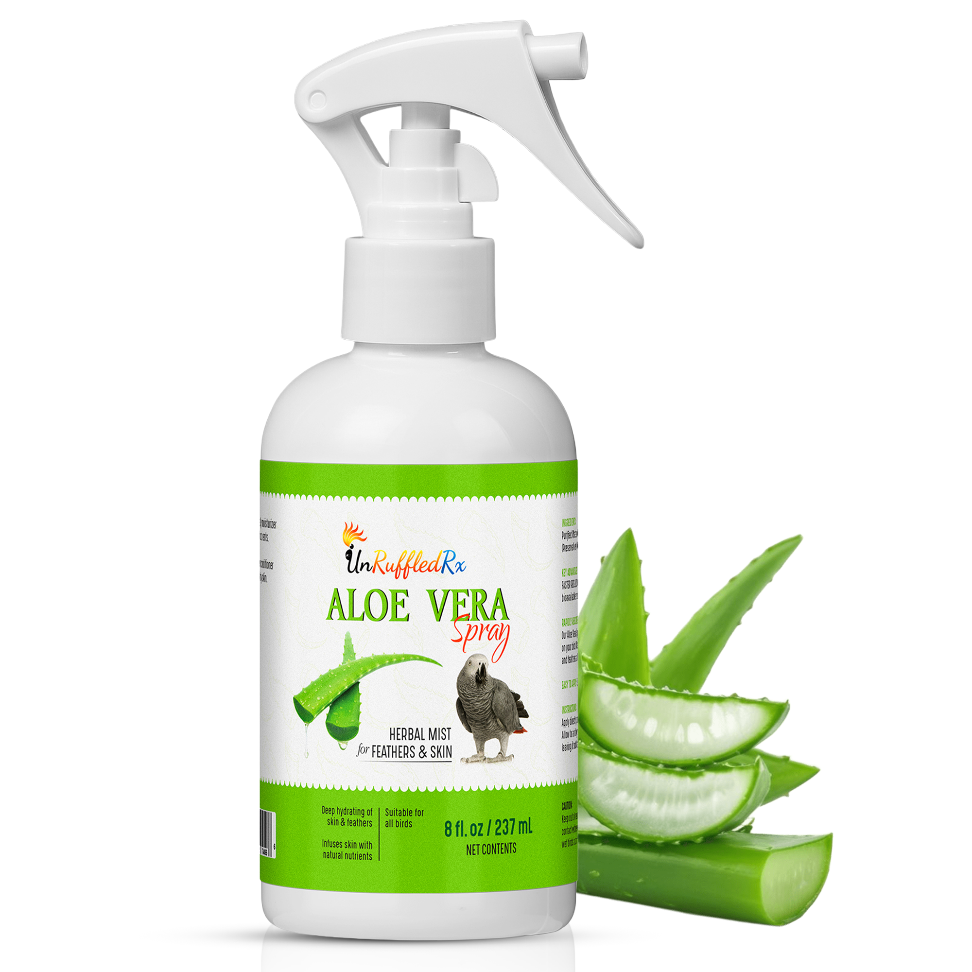 UnRuffledRx Bird Aloe Spray: Stop Itching & Soothe Feathers