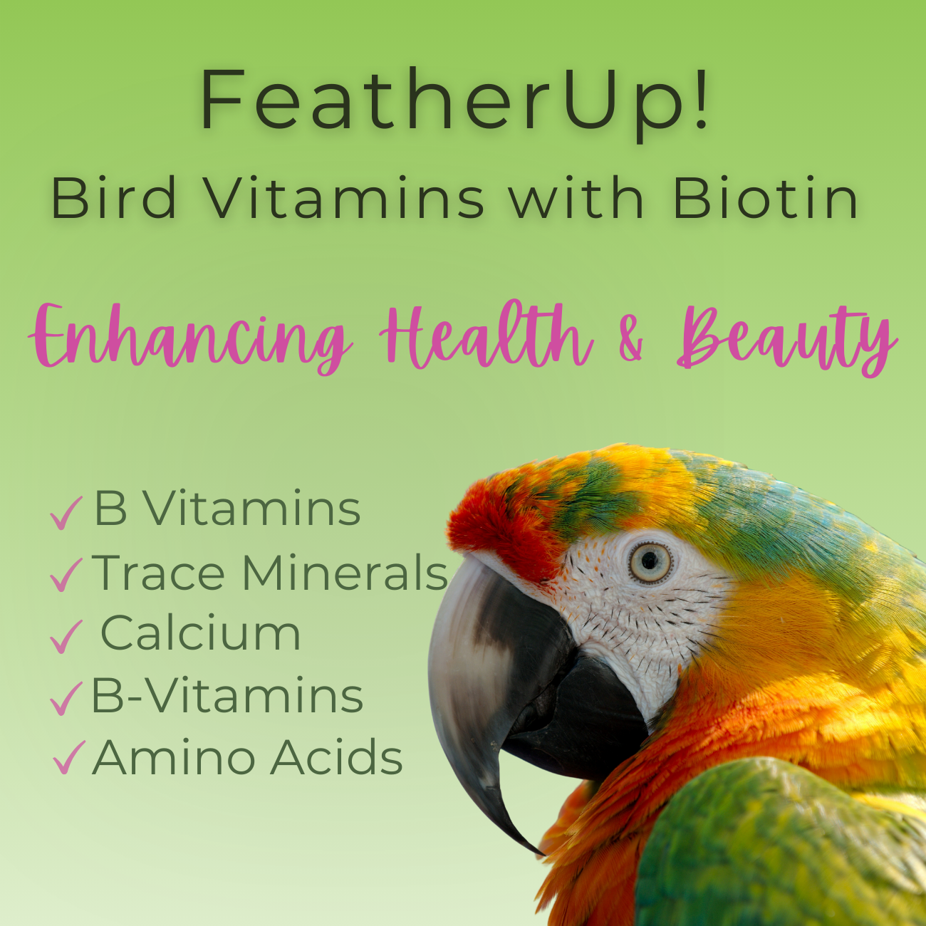 FeatherUp! Bird Vitamins with Biotin