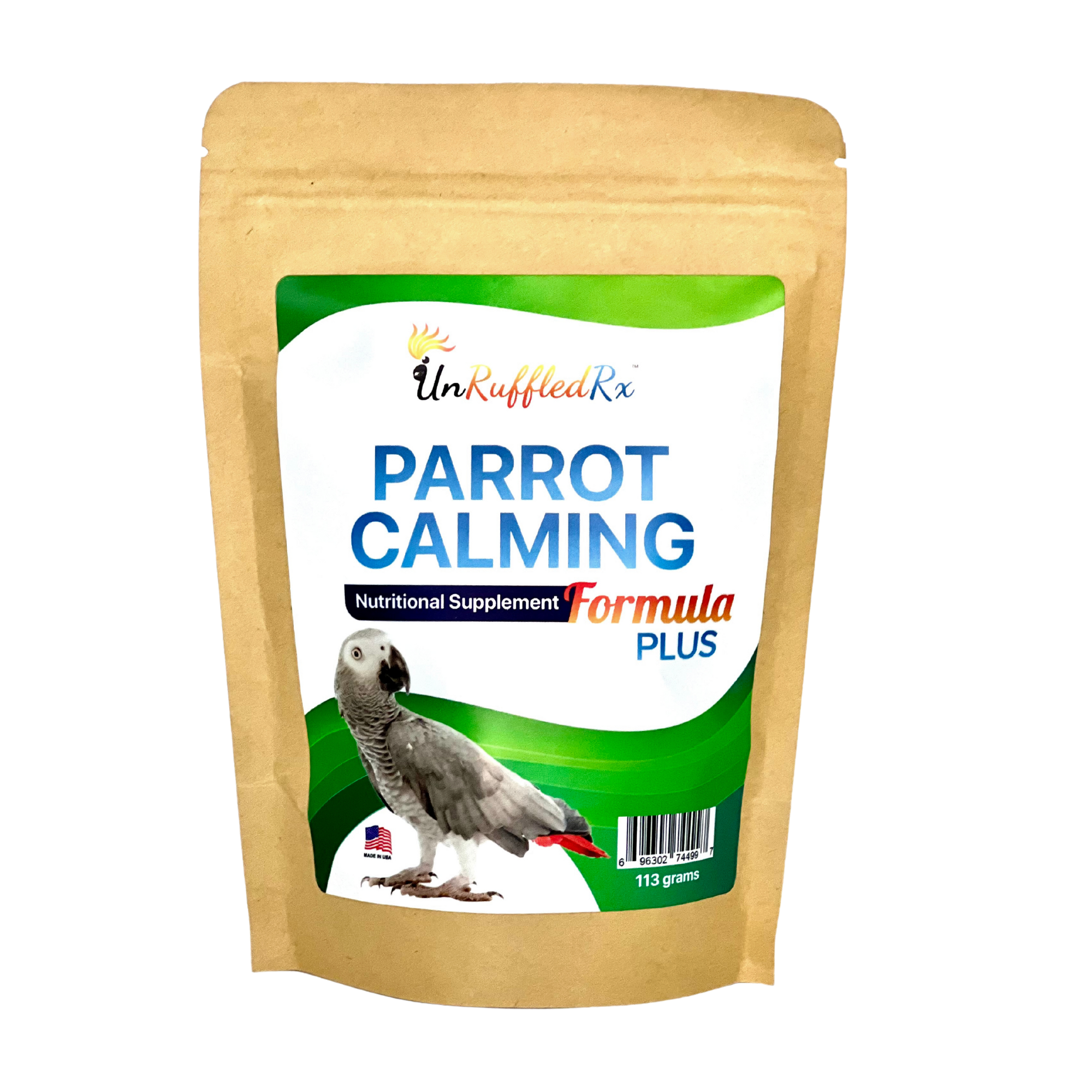 UnRuffledRx Parrot Calming Formula: Supplement for Bird Anxiety