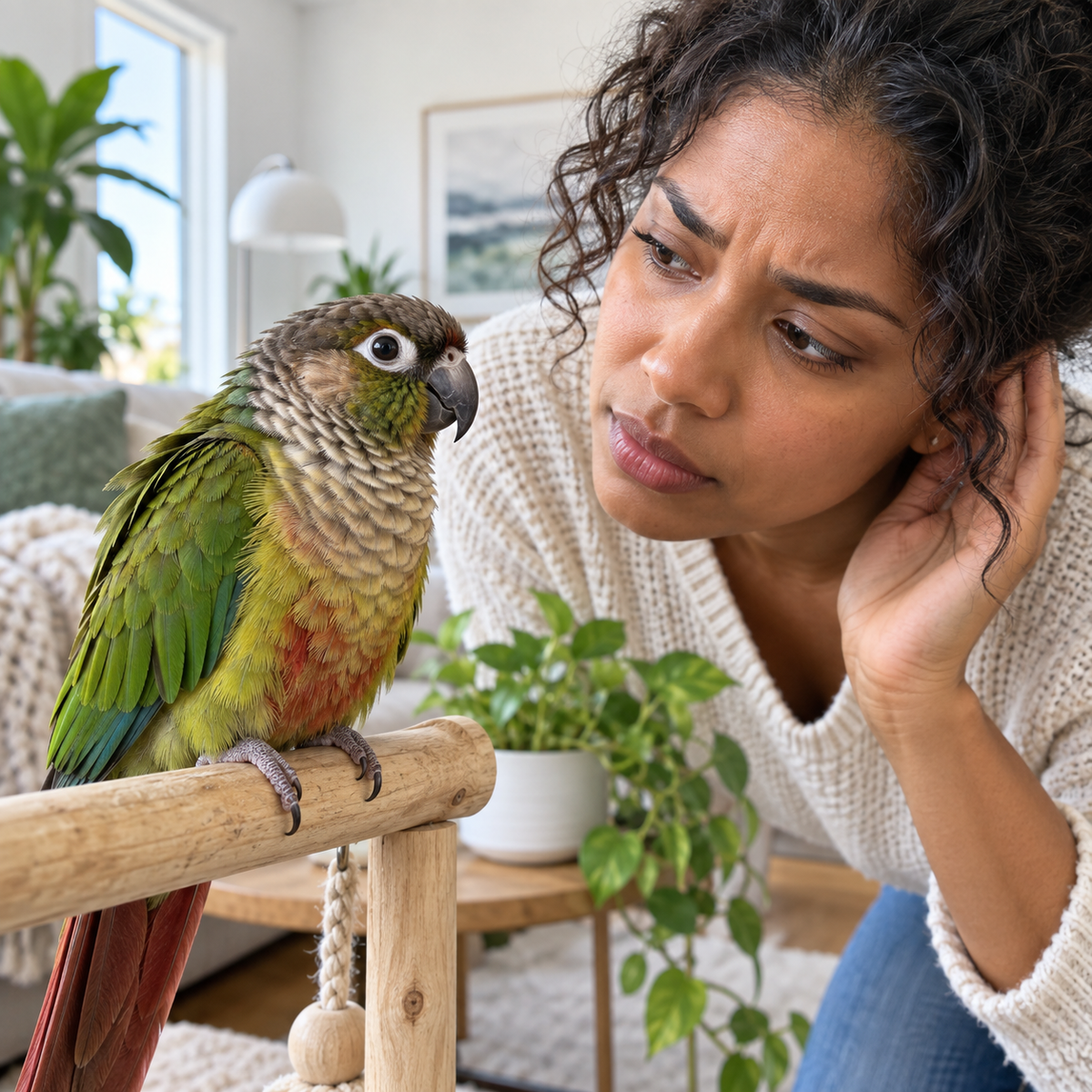 Bird making weird, clicking noises when breathing