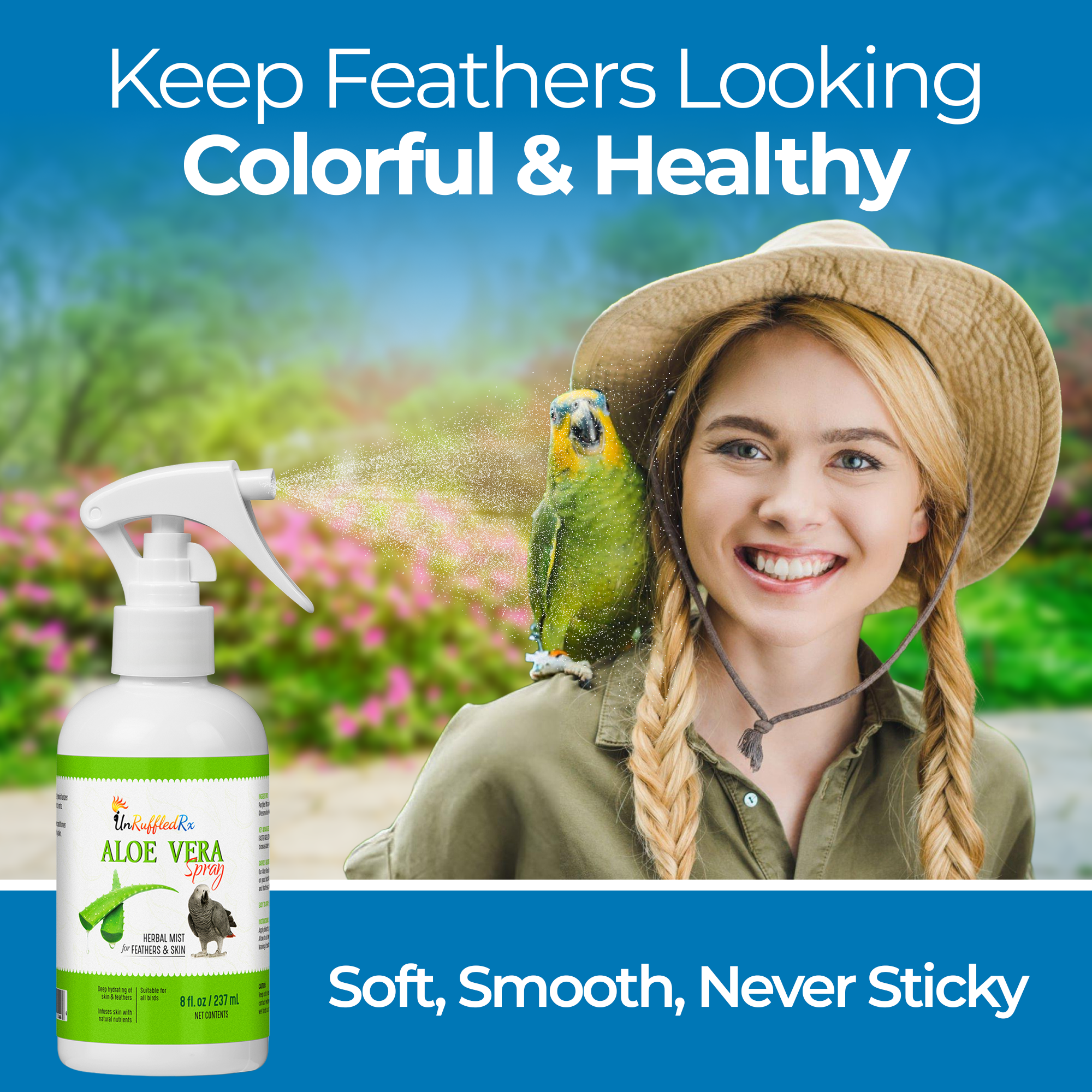 UnRuffledRx™ Aloe Vera Spray for Birds, 8 oz.