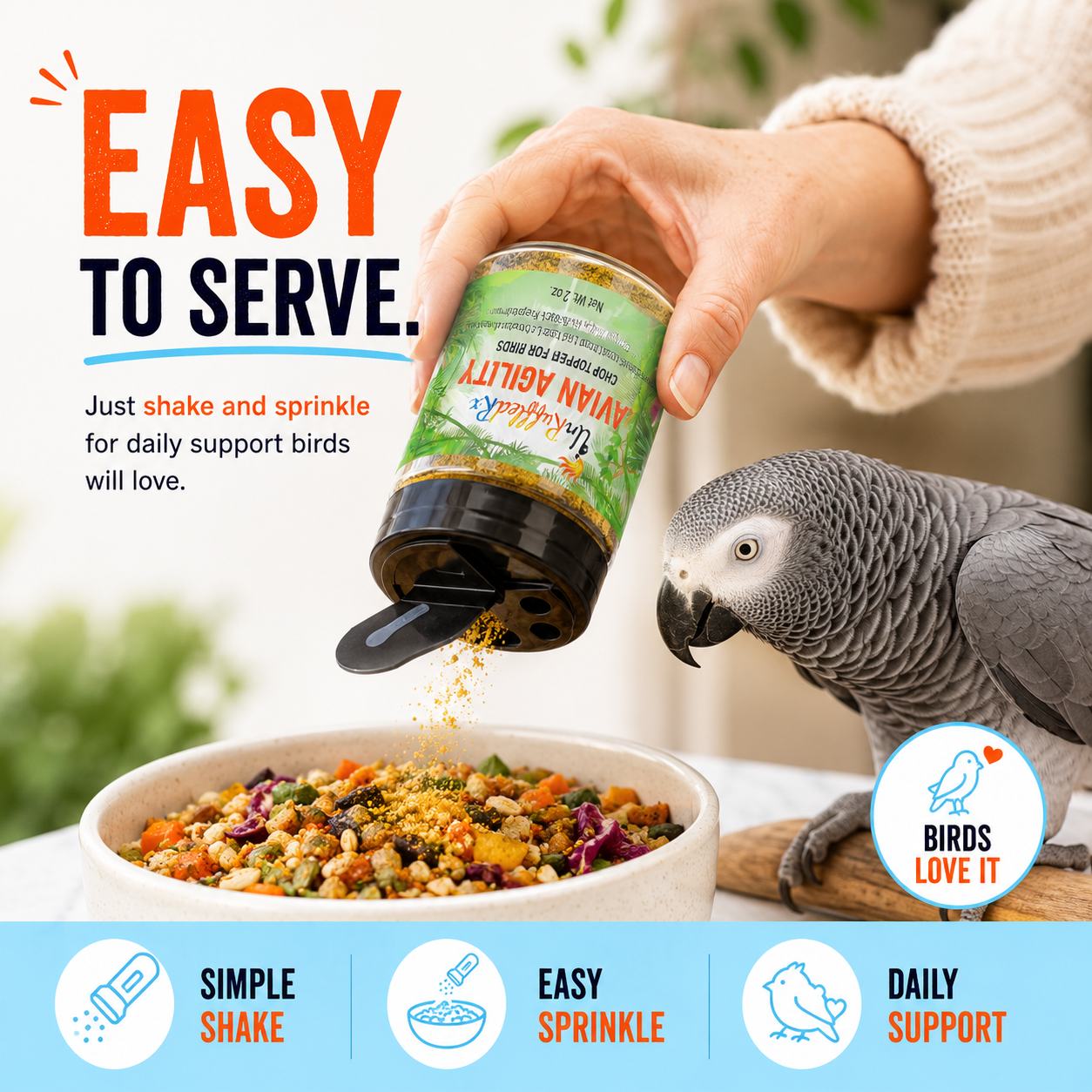 an image of how to serve avian agility to birds