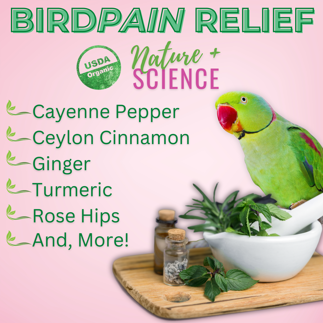 Natural Bird Pain Relief, 2 oz.