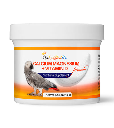 UnRuffledRx Calcium for Birds | Calcium, Magnesium + D3 Bird Supplement