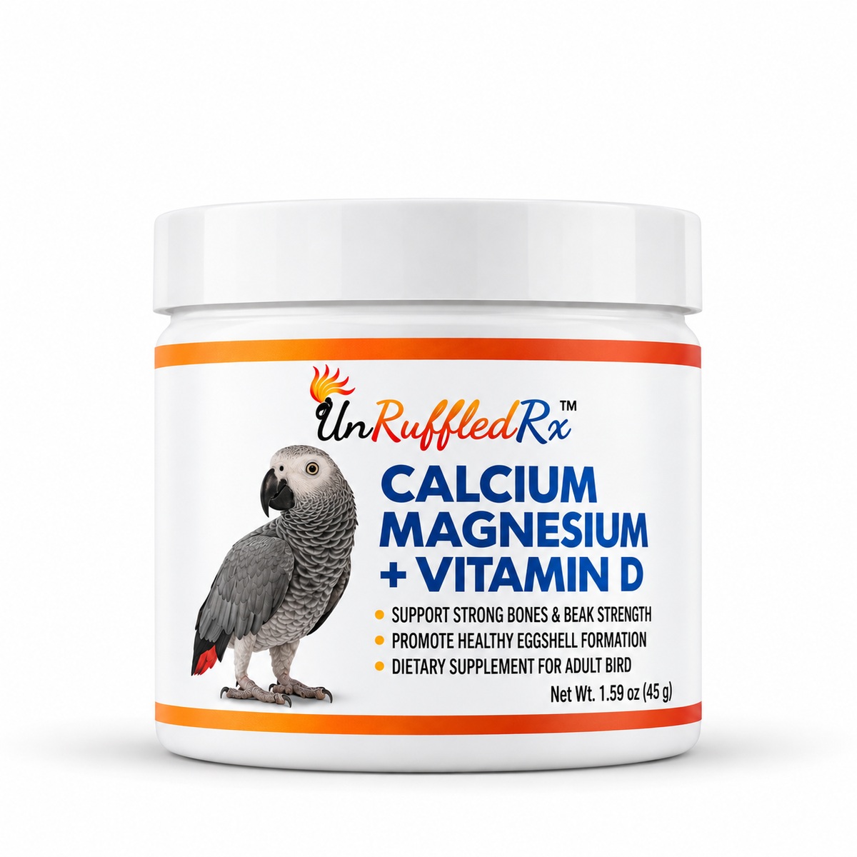 UnRuffledRx Calcium, Magnesium + D3 Supplement for Birds