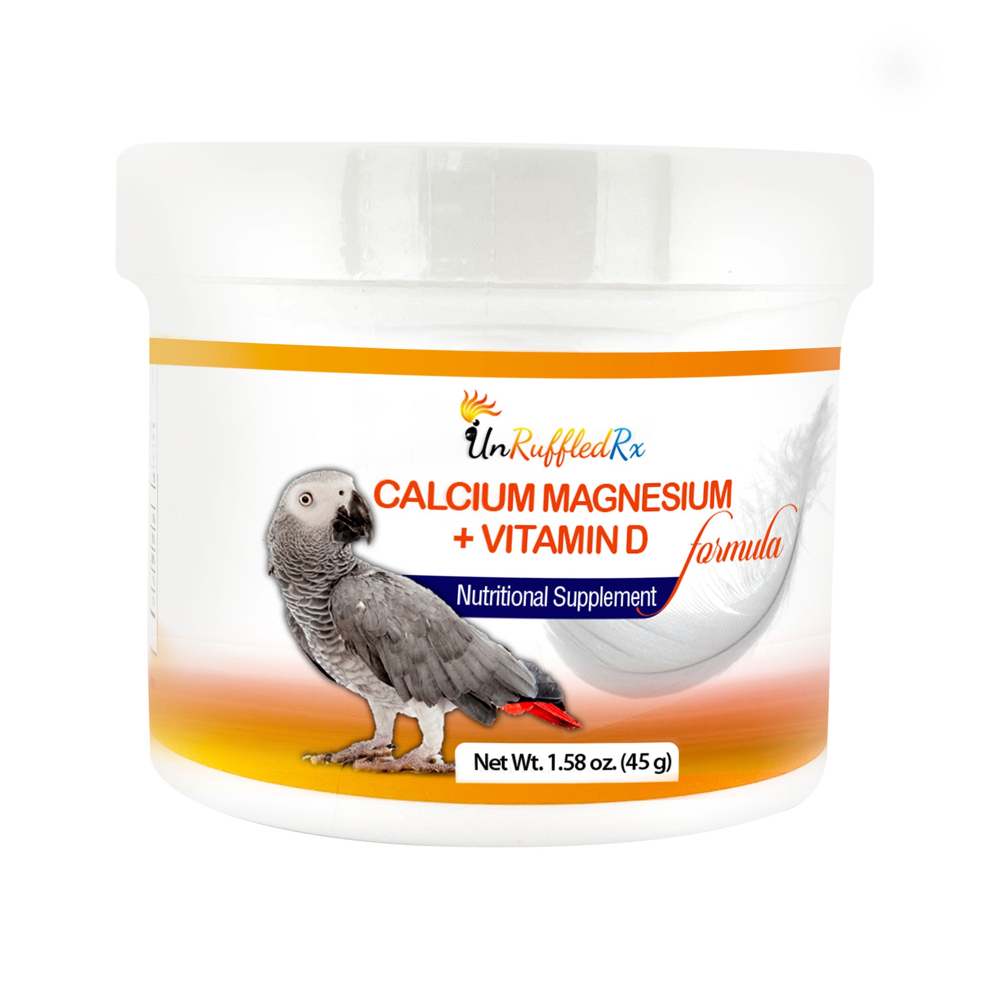 UnRuffledRx Calcium for Birds | Calcium, Magnesium + D3 Bird Supplement