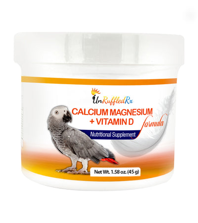 UnRuffledRx Calcium for Birds | Calcium, Magnesium + D3 Bird Supplement