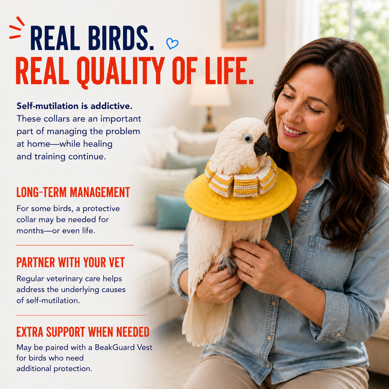 Fringy Cone Bird Collar | Break the Mutilation Cycle
