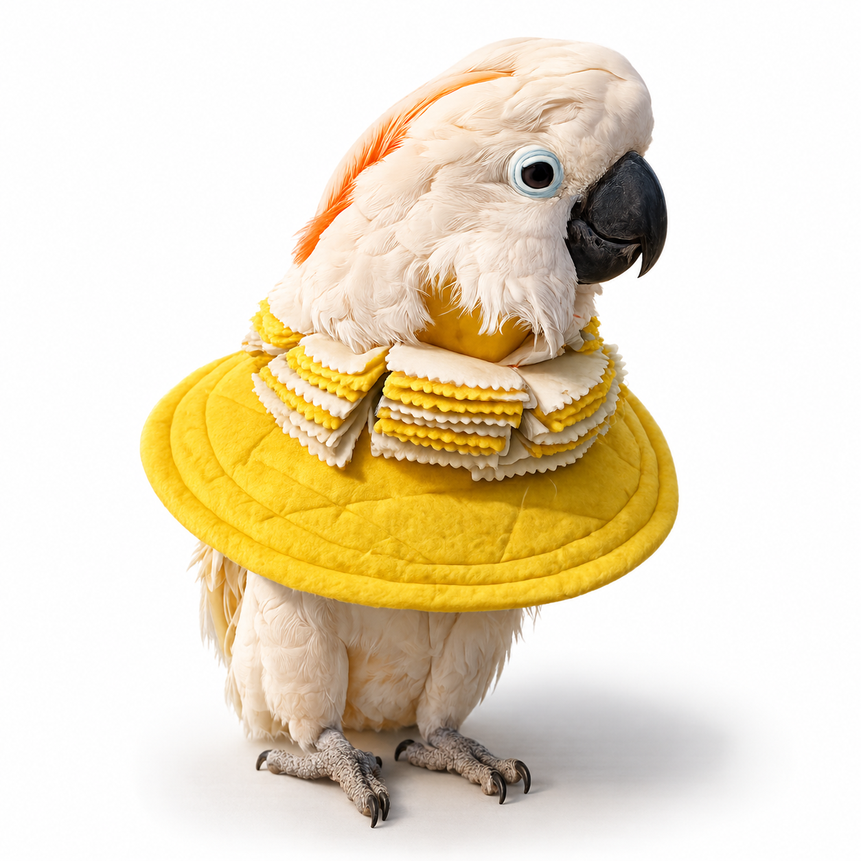 Fringy Cone Bird Collar