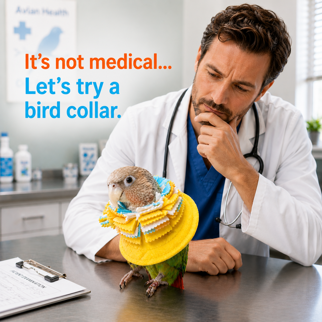 Fringy Cone Bird Collar | Break the Mutilation Cycle