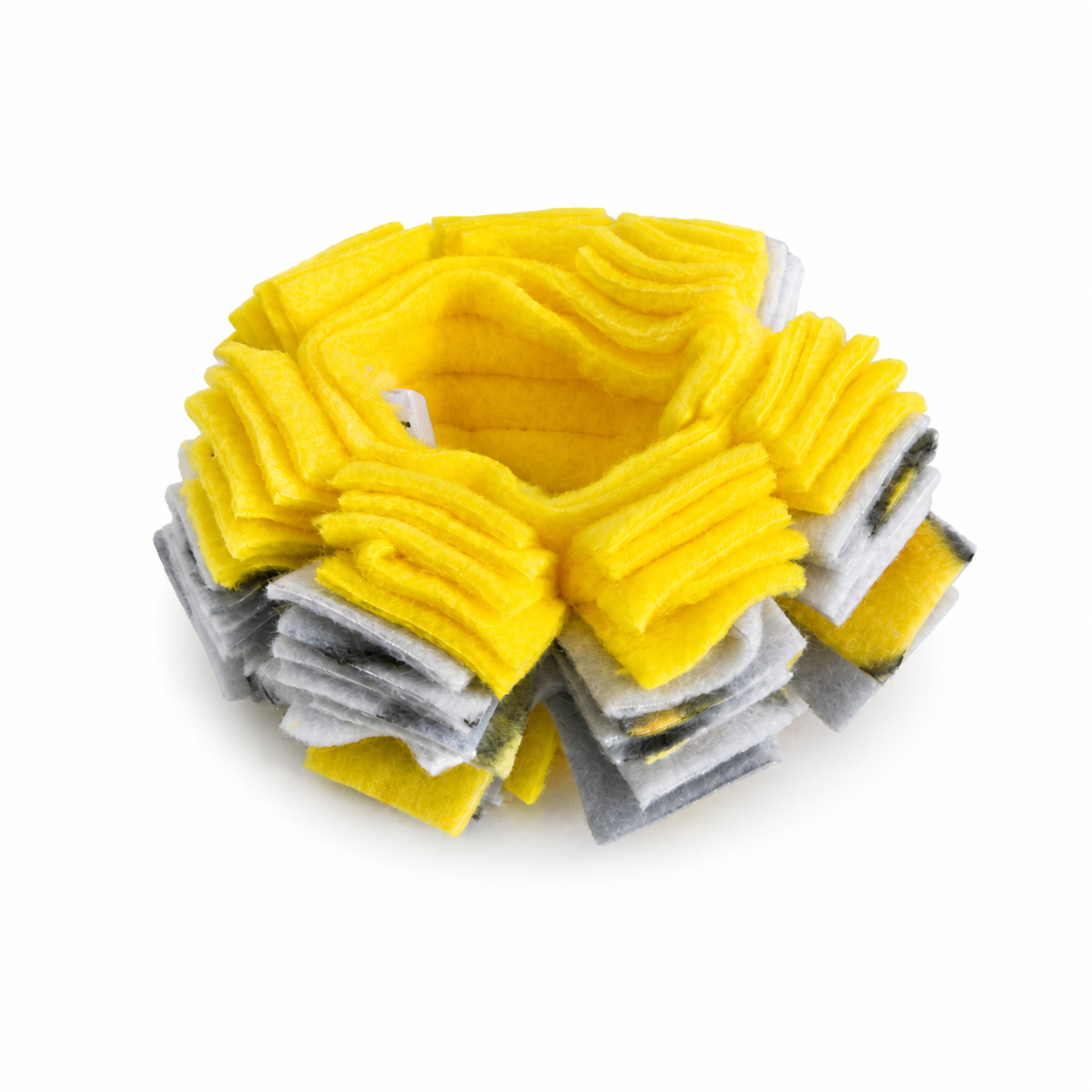 Fringy Neck bird collar with layered felt design to help protect the chest and limit access to feathers in plucking birds