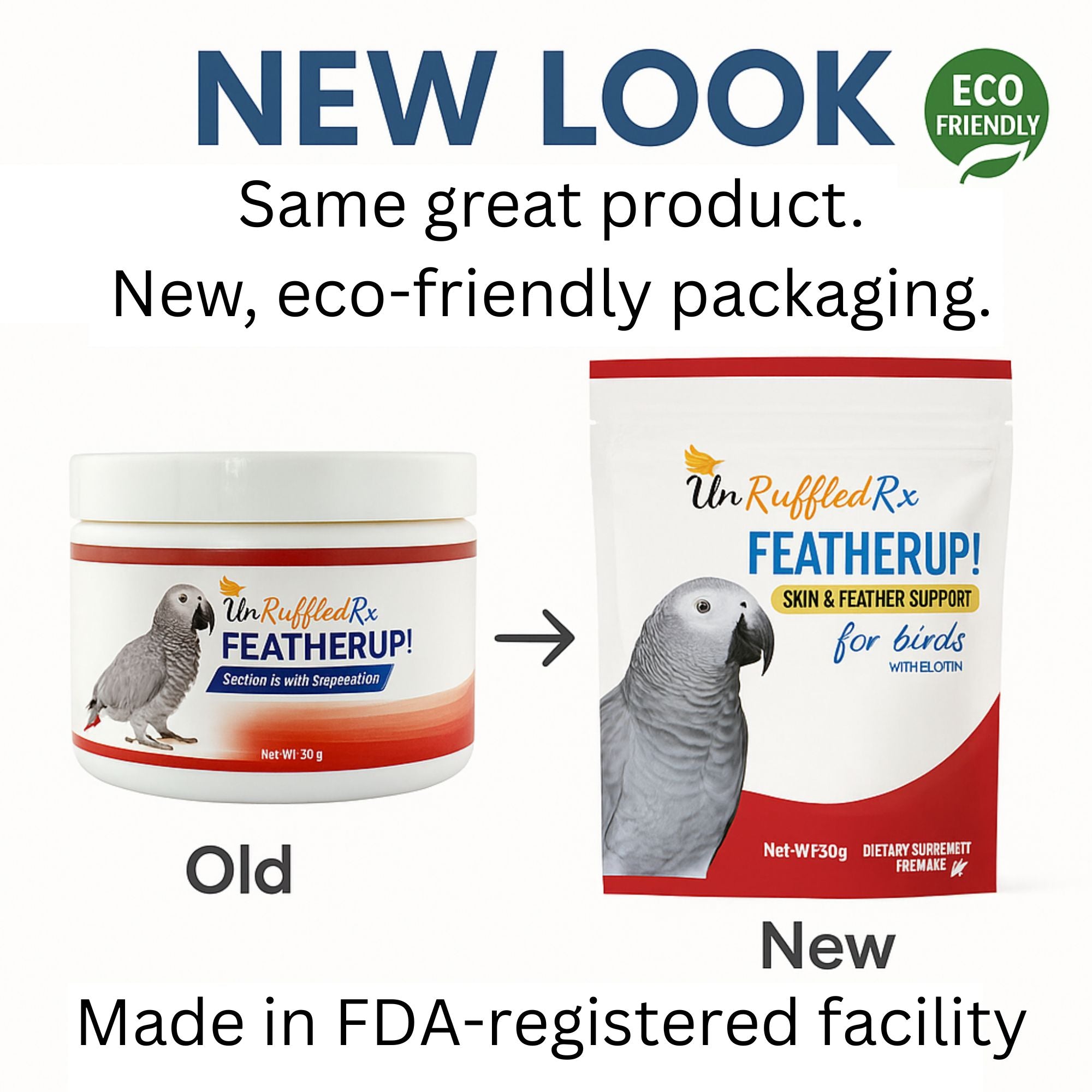 UnRuffledRx FeatherUp! Bird Vitamins, 90 gm