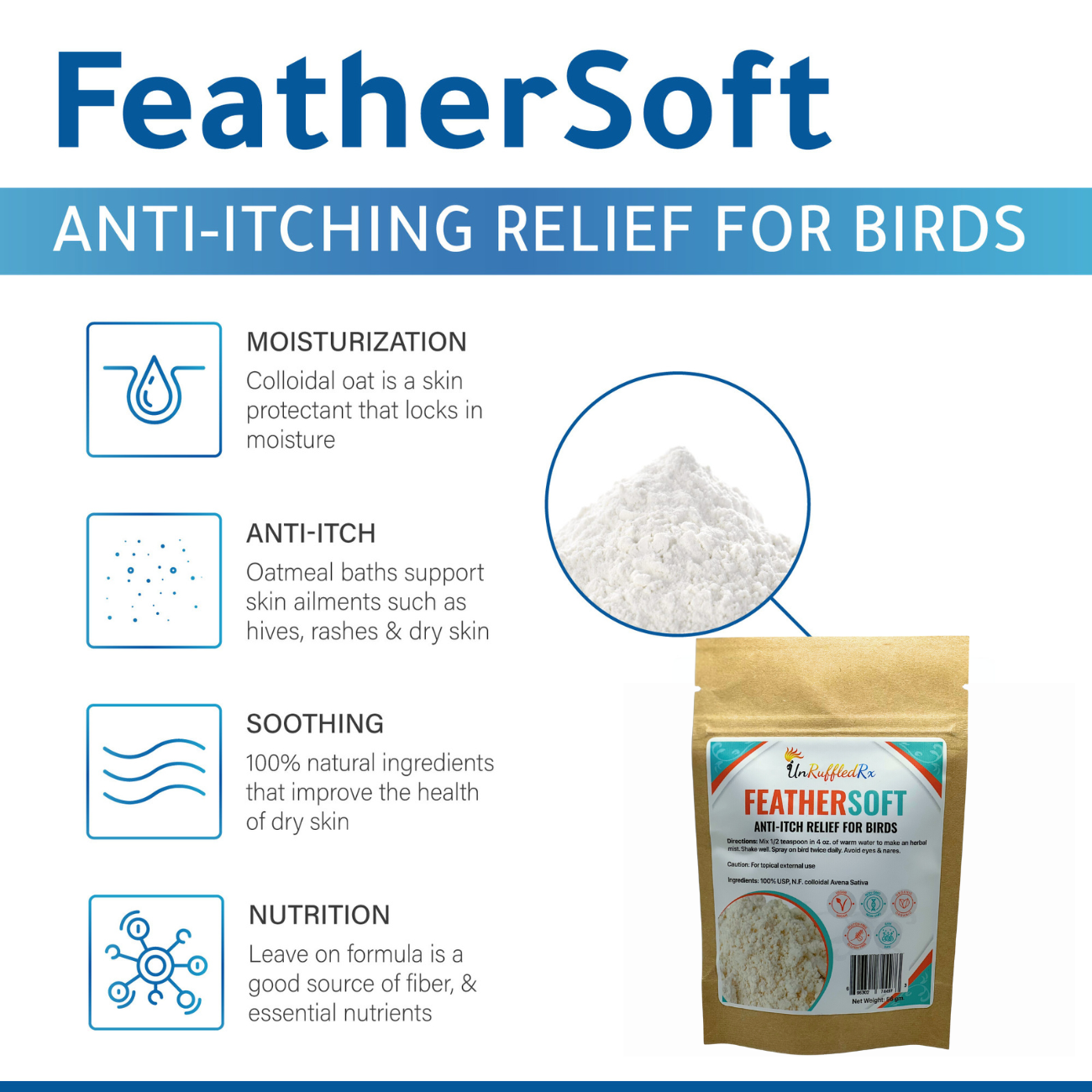 UnRuffledRx FeatherSoft Itching Bird Spray