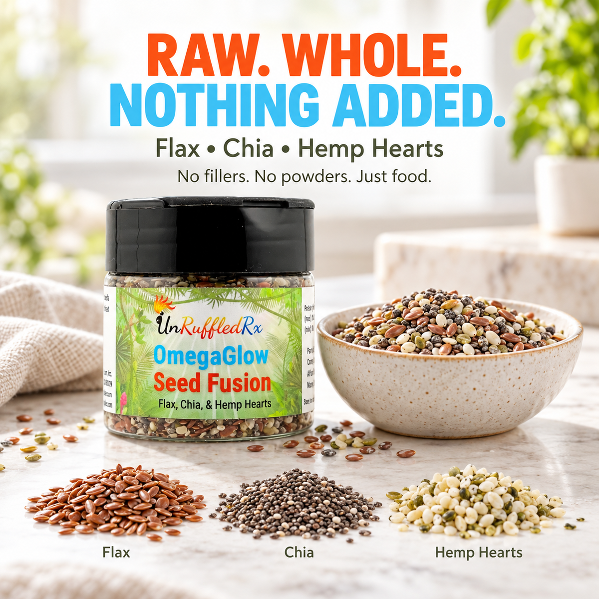 OmegaGlow Seed Fusion Bird Treat for Feathers & Skin