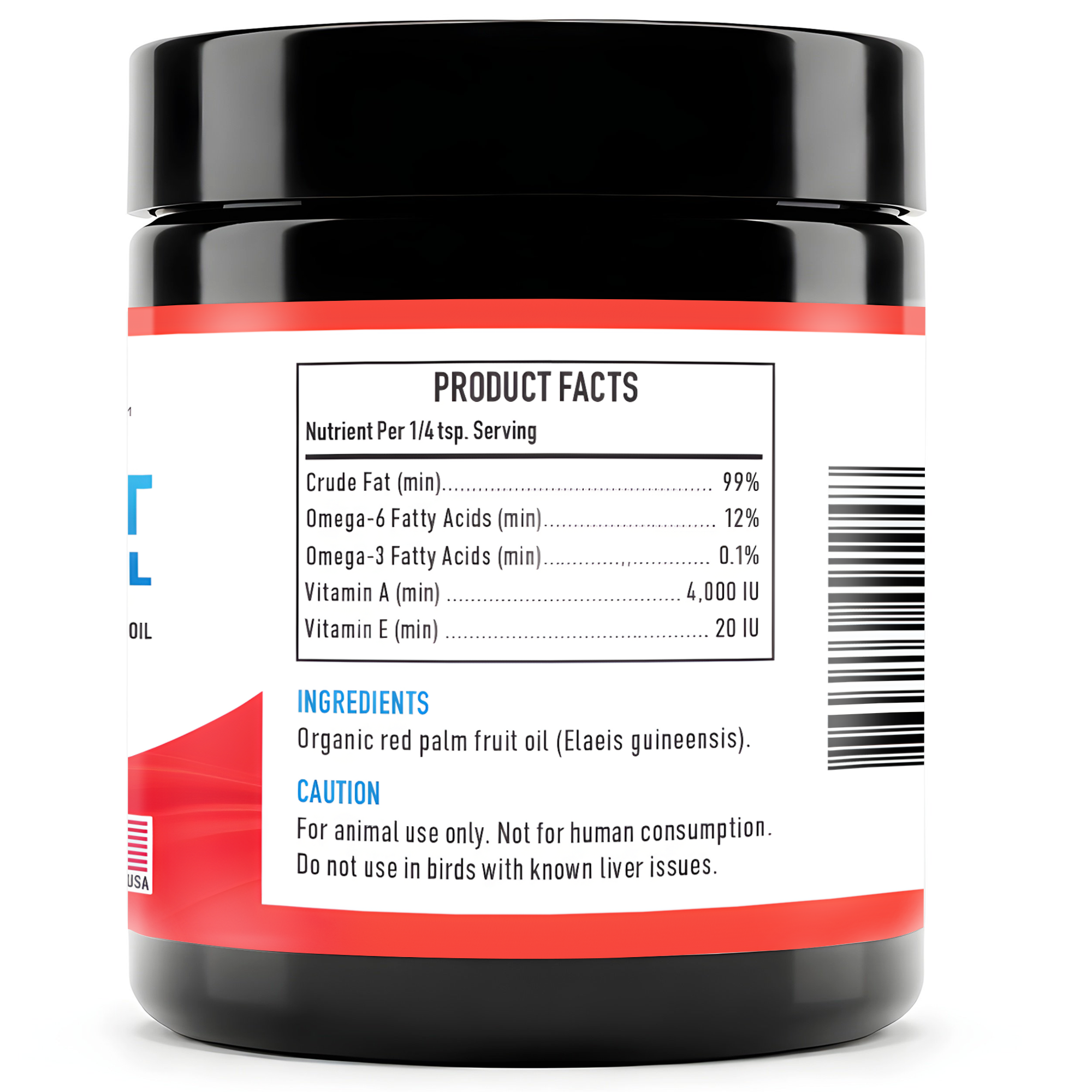 UnRuffledRx Red Palm Oil for Birds, 4 oz