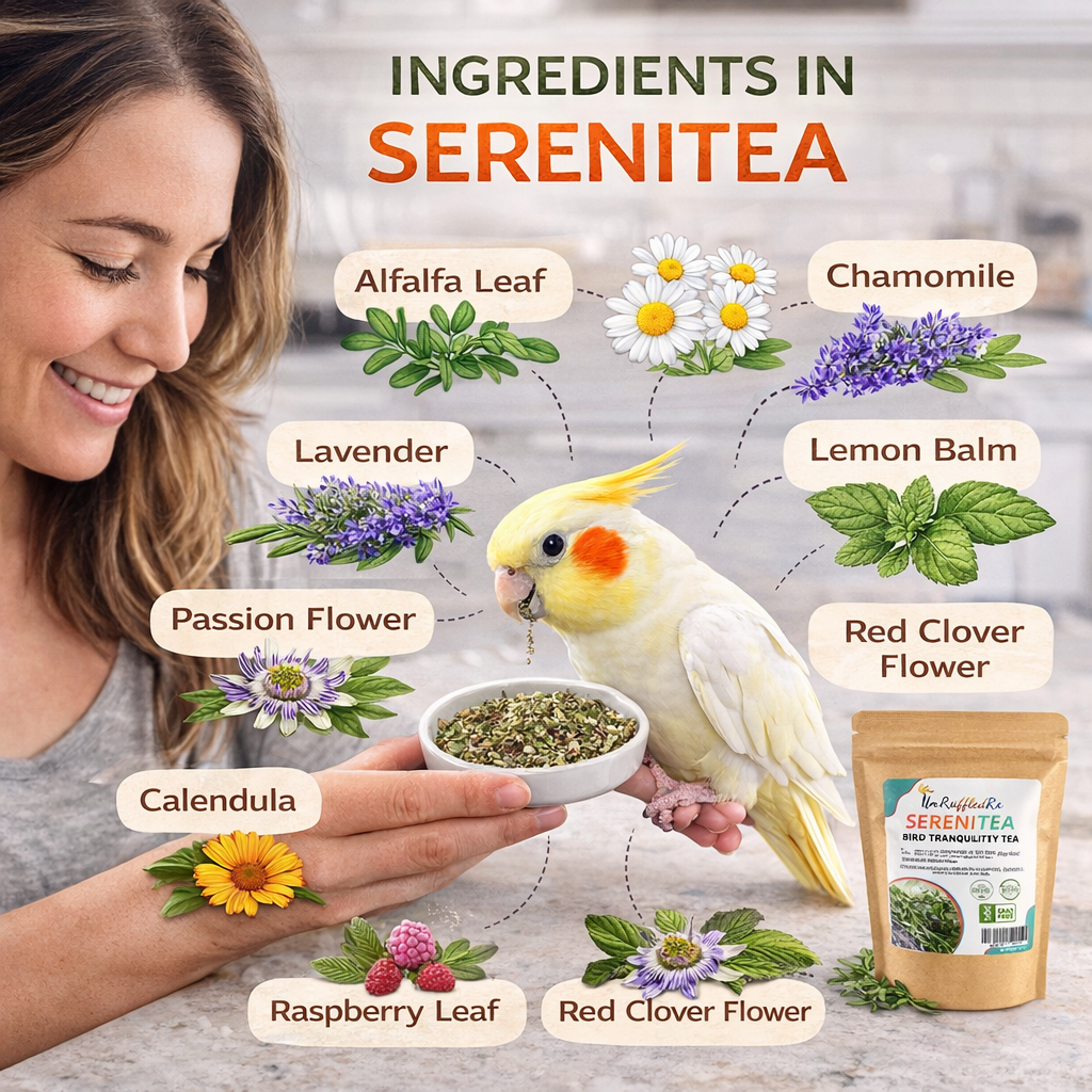 UnRuffledRx SereniTea Bird Calming Tea, 2 oz
