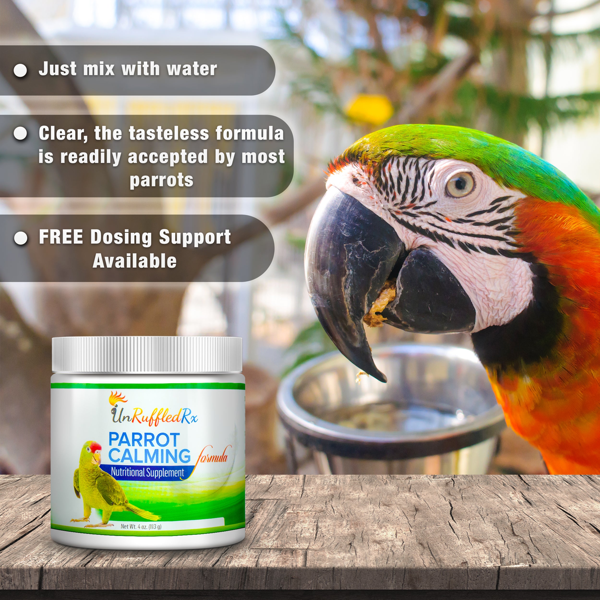 Natural bird anxiety support | Parrot Calming Formula