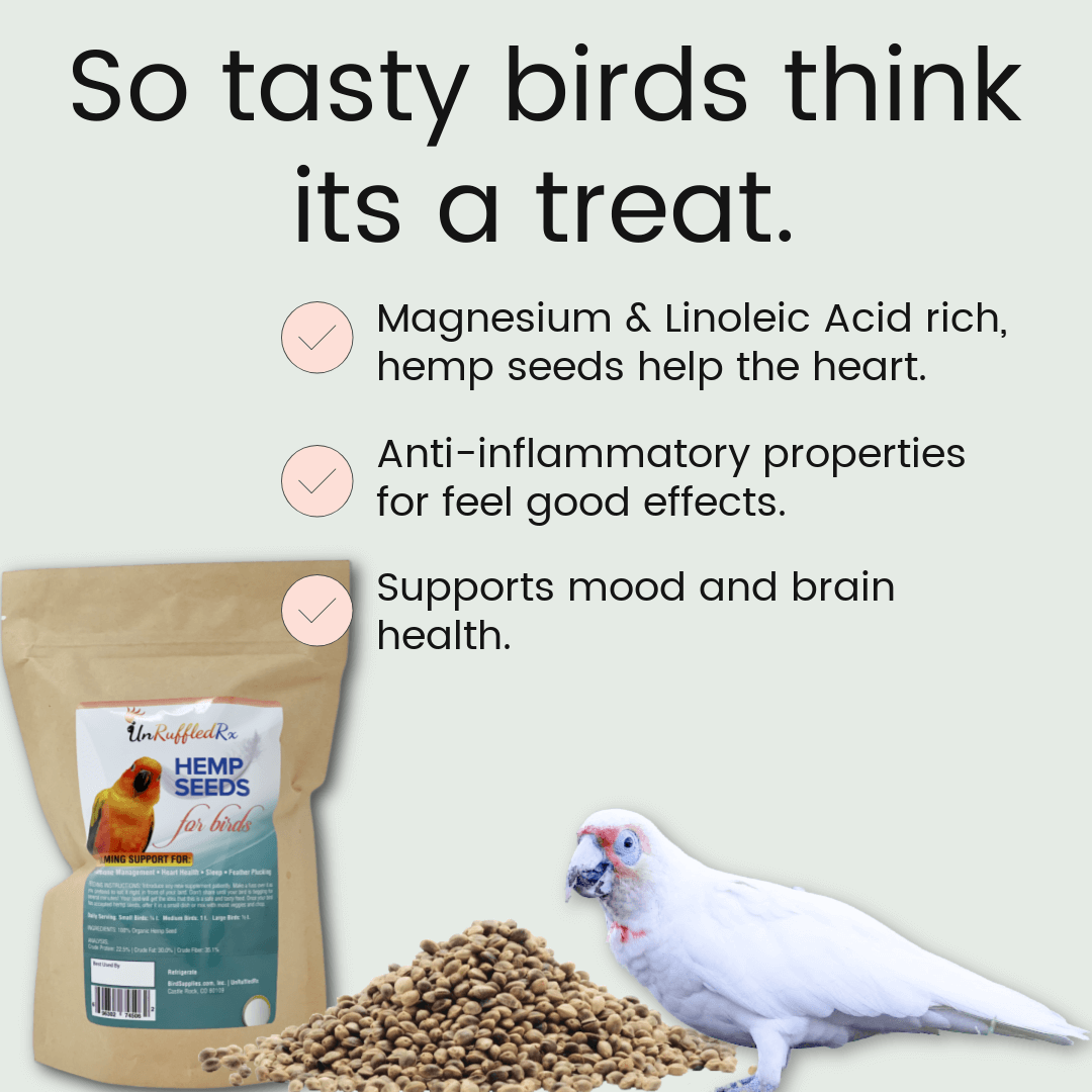 UnRuffledRx Hemp Seeds for Birds