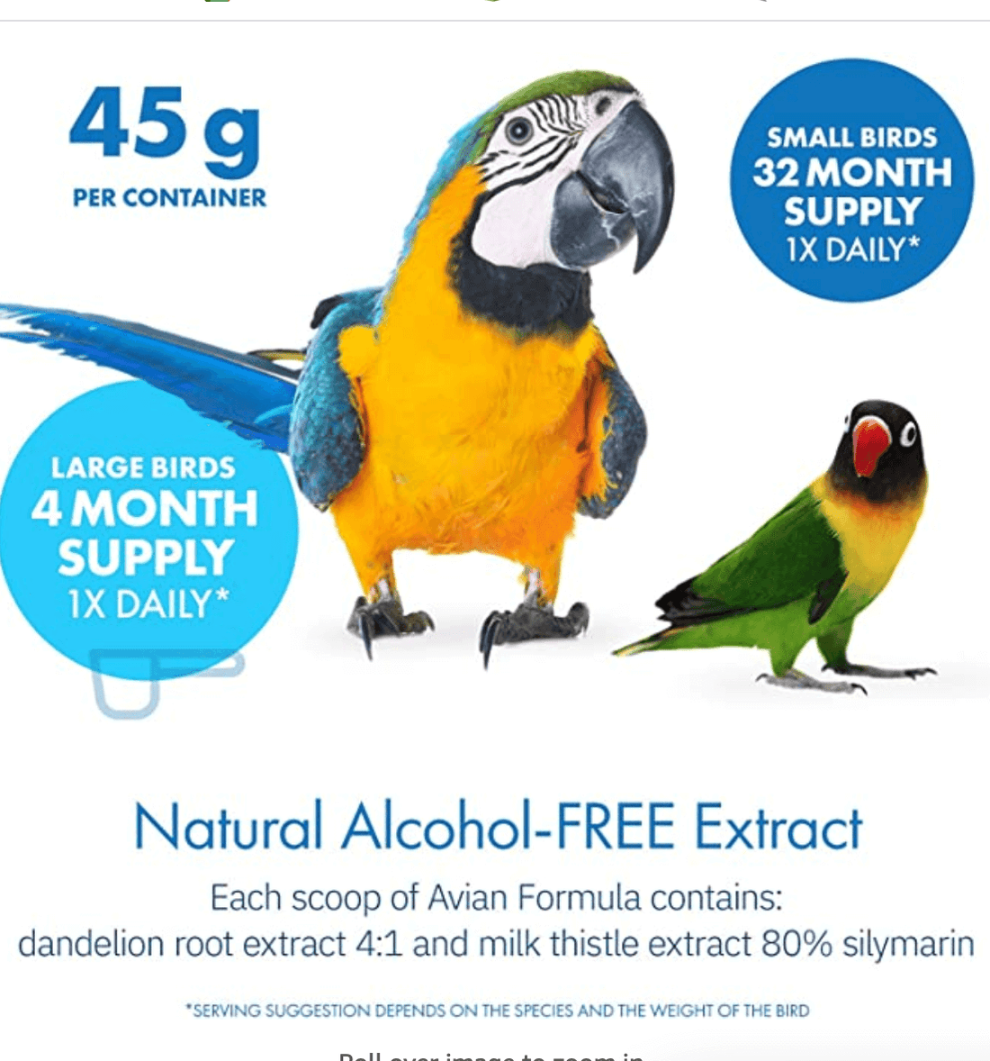 Buy Milk Thistle + Dandelion Root Fatty Liver Bird Supplement